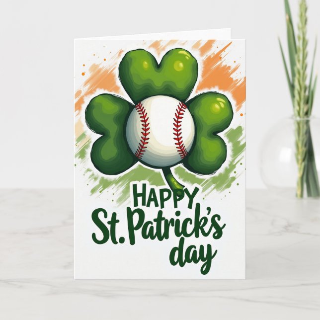 Shamrock Baseball Mönsterkort Kort (Framsida)