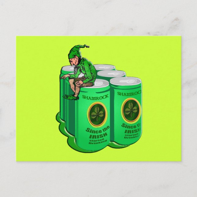 Shamrock Beer sen irländarna började dricka Vykort (Framsida)