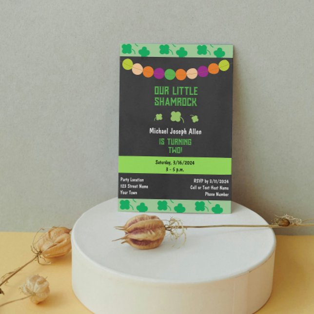 Shamrock Birthday-inbjudan Inbjudningar (Skapare uppladdad)