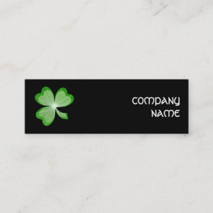 Shamrock Black affärskort smala Mini Visitkort