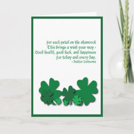 Shamrock Blating Saint patrick's day Card Kort