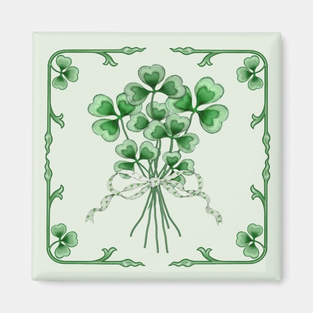 Shamrock Bouquet 2 Magnet (Framsidan)