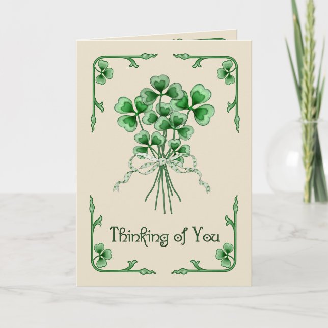 Shamrock Bouquet Kort (Framsida)
