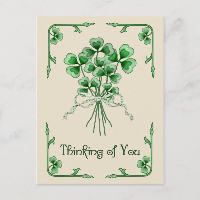 Shamrock Bouquet Vykort (Framsida)