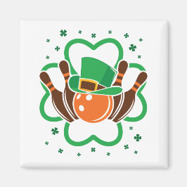Shamrock Bowling Bowlareare St. Patricks Day Magnet