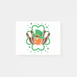 Shamrock Bowling Bowlareare St. Patricks Day Post-it Block