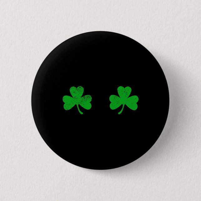 Shamrock Breast Irish S Breasties St Patricks Day  Knapp (Framsida)