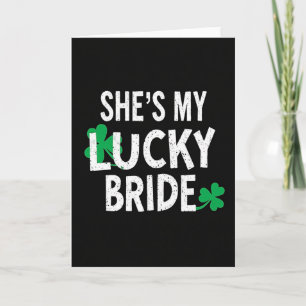 Shamrock Bride Lucky Mönsterkort Kort