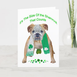 Shamrock Bulldog St. Patrick's Day Kort