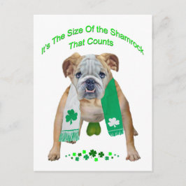 Shamrock Bulldog St. Patrick's Day Vykort