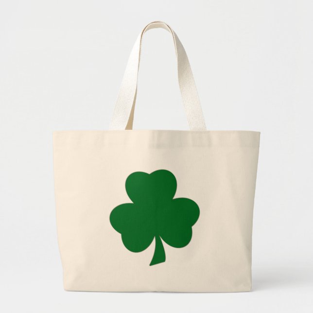 Shamrock Canvas Tote Bag Jumbo Tygkasse (Framsidan)