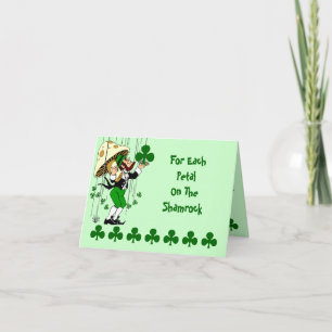 Shamrock Card Irish Bluting St. Patrick's Day Kort