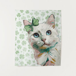 Shamrock Cat with Blue Ögon