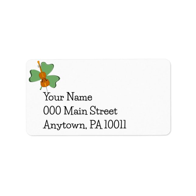 Shamrock Cello Adressetikett (Framsidan)