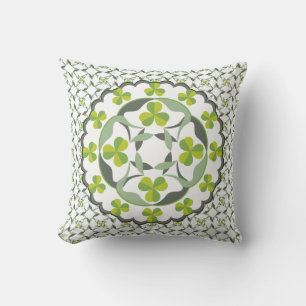 Shamrock Celtic Inspired Mönster St. Patrick's Day Kudde