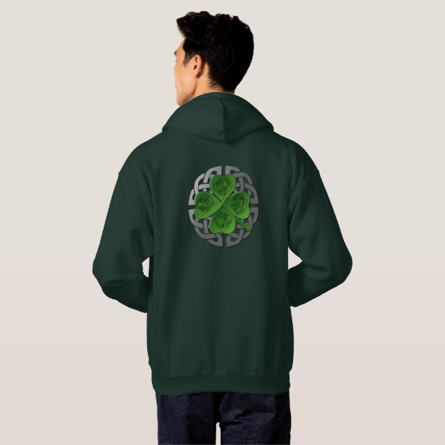 Shamrock - Celtic Knot - 4 evangelister Hoodie (Hel baksida)