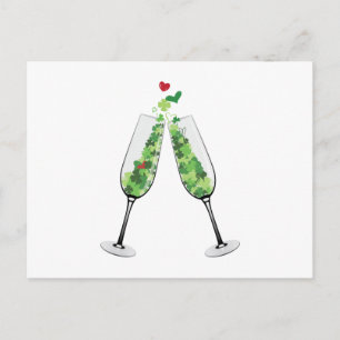 Shamrock Champagne Vykort