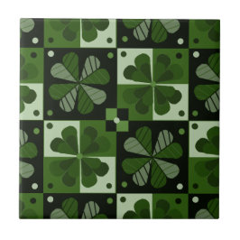 Shamrock Checkerboard Mönster Kakelplatta