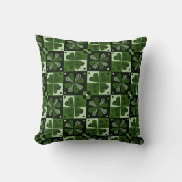 Shamrock Checkerboard Mönster Kudde