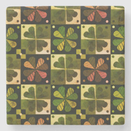 Shamrock Checkerboard Mönster Stenunderlägg