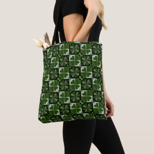 Shamrock Checkerboard Mönster Tygkasse