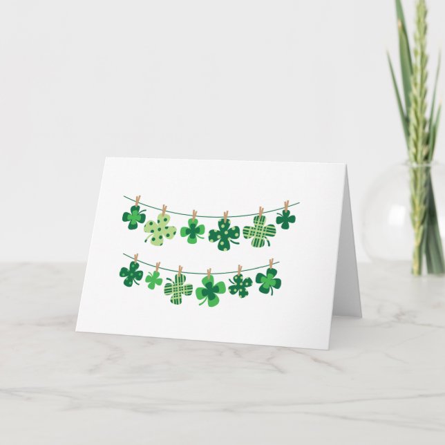 Shamrock Clothesline Kort (Framsida)
