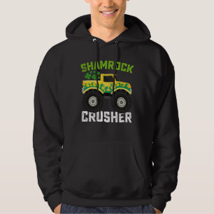 Shamrock Crusher Monster Truck St Patricks Day Hoodie