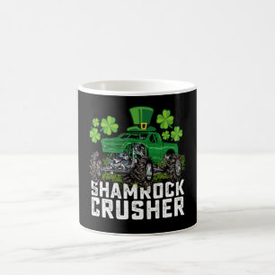 Shamrock Crusher St Patrick-dagen Monster Truck Kaffemugg