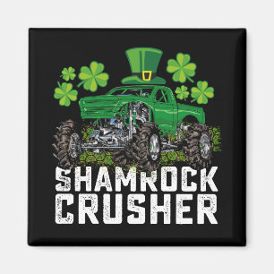 Shamrock Crusher St Patrick-dagen Monster Truck Magnet