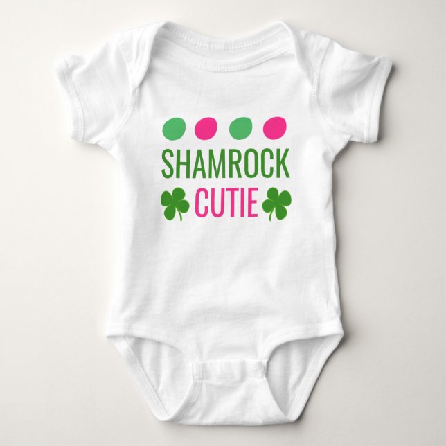 Shamrock Cutie / Cute St patrick's day T Shirt (Framsida)