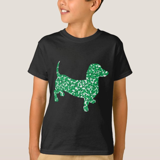 Shamrock Dachshund Tee (Framsida)