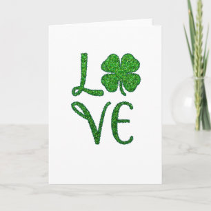 Shamrock. Dag för St. Patricks. Irländsk klöver Kort
