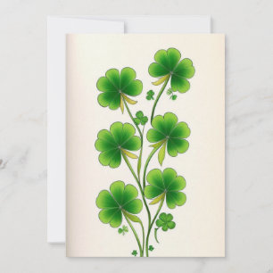 Shamrock-dekoration Inbjudningar
