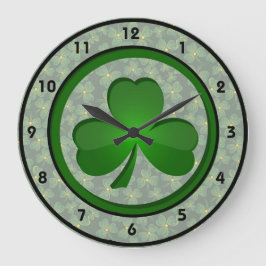 Shamrock Design Clock Stor Klocka