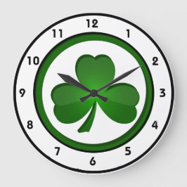 Shamrock Design Clock Stor Klocka