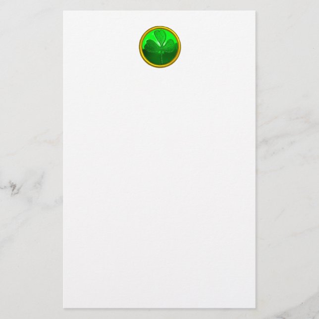 Shamrock-detalj från SAINT PATRICK CELTIC HEART Brevpapper (Framsida)