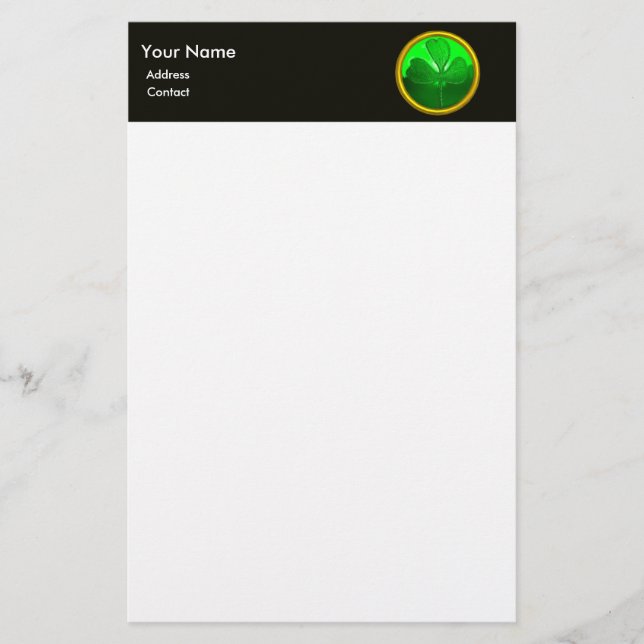 Shamrock-detalj från SAINT PATRICK CELTIC HEART Brevpapper (Framsida)