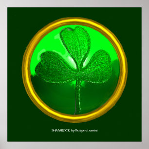 Shamrock-detalj från SAINT PATRICK CELTIC HEART Poster