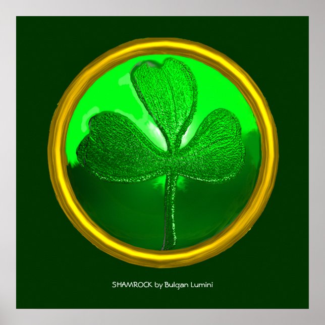 Shamrock-detalj från SAINT PATRICK CELTIC HEART Poster (Framsidan)