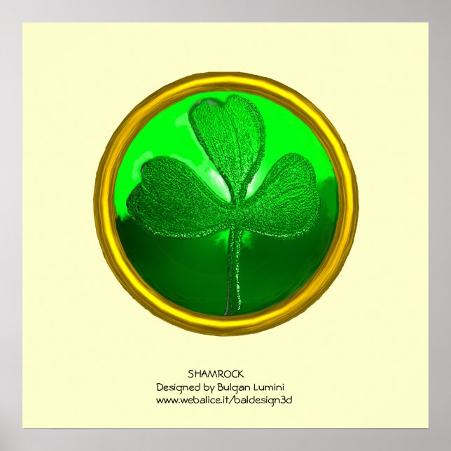 Shamrock-detalj från SAINT PATRICK CELTIC HEART Poster (Framsidan)