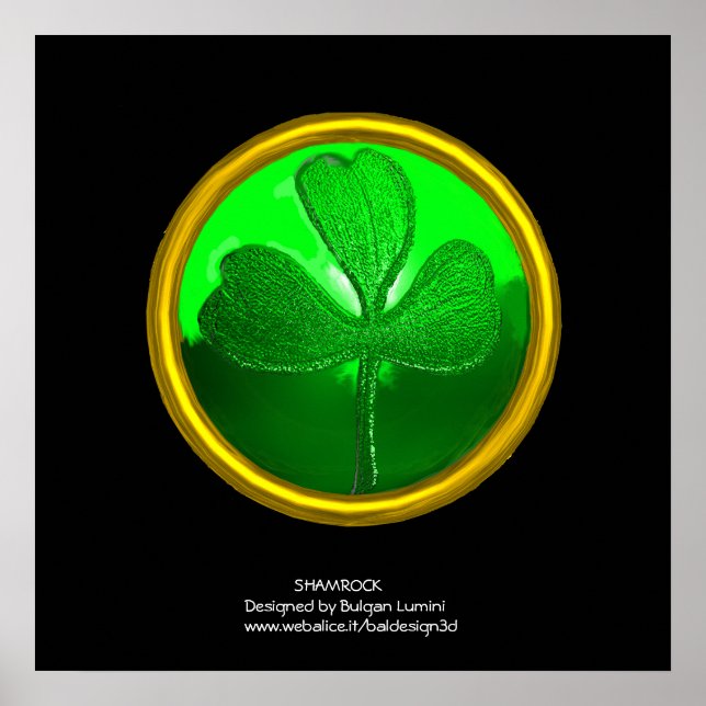 Shamrock-detalj från SAINT PATRICK CELTIC HEART Poster (Framsidan)