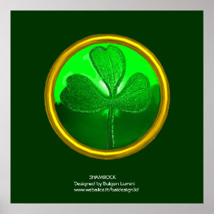 Shamrock-detalj från SAINT PATRICK CELTIC HEART Poster