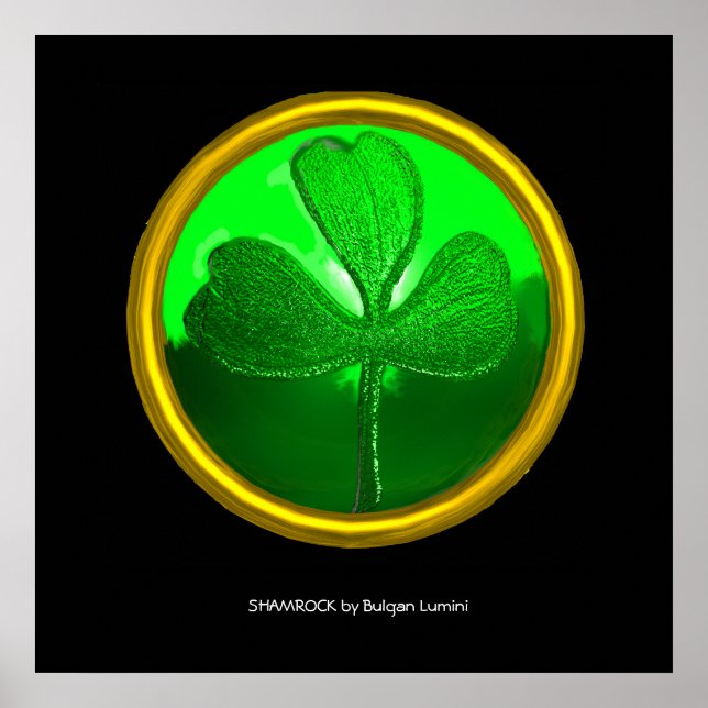 Shamrock-detalj från SAINT PATRICK'S CELTIC HEART Poster (Framsidan)