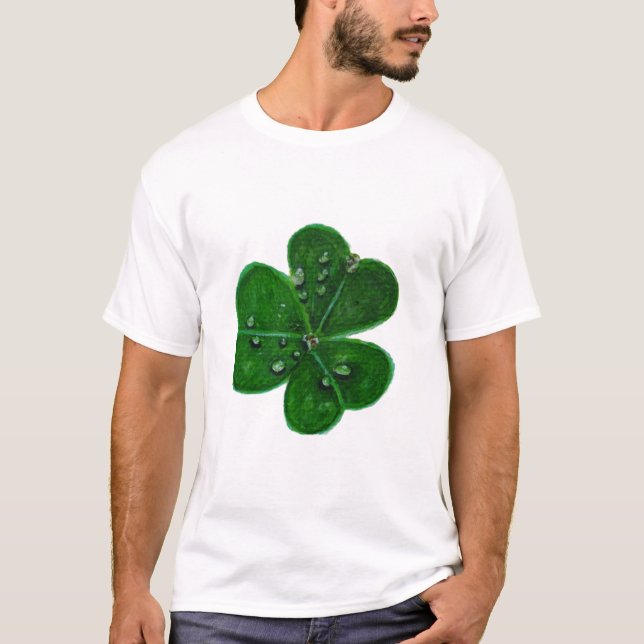 Shamrock Dewdrops ا T Shirt (Framsida)