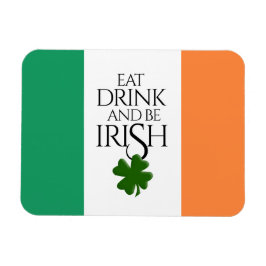 Shamrock Eat Drink och BE Irish Flagga Magnet