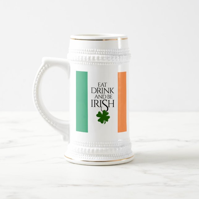 Shamrock Eat Drink och BE Irish Flagga Sejdel (Vänster)