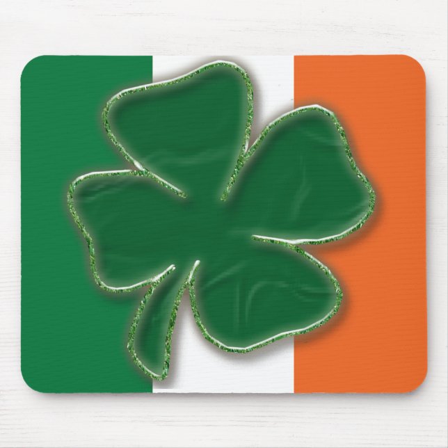 Shamrock Flagga Mousepad Musmatta (Framsidan)