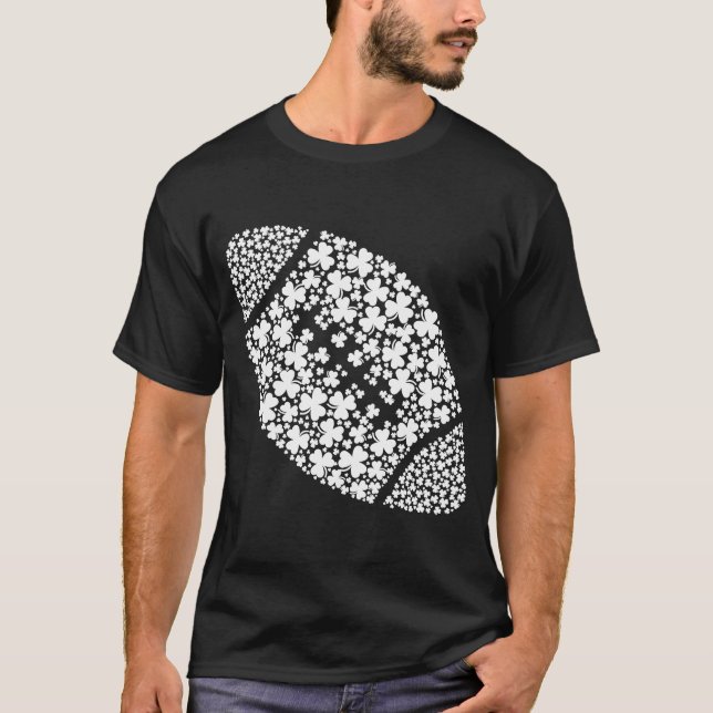 Shamrock Football Boll St patrick's day Irish Mana T Shirt (Framsida)