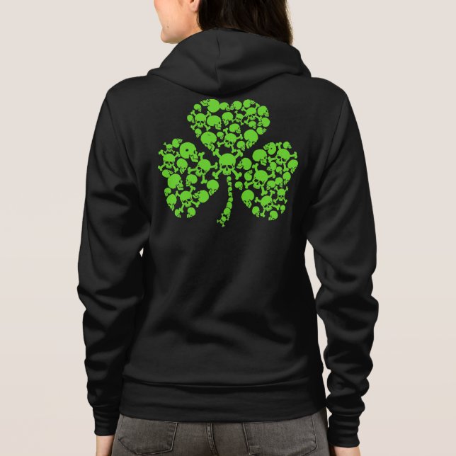 Shamrock för döskallar för St-paddy'sdag Tee Shirt (Baksida)