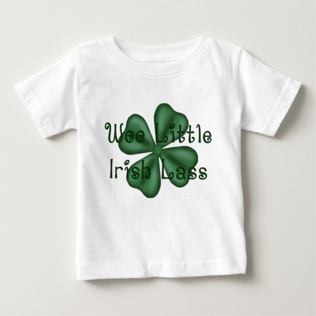 Shamrock för jänta för KRW-Wee lite irländsk Tee (Framsida)